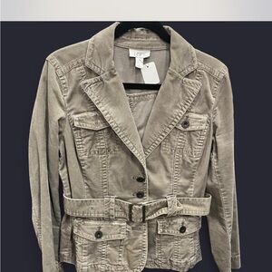 Y2K LOFT Khaki/Olive  Utility Jacket with Belt